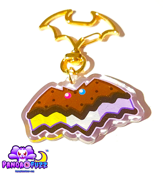 Spoopy Creepy Cute Bat Ice Cream Sandwich Keychain