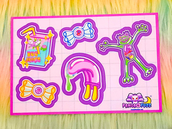 Dissected Frog Candy Gore Sticker Sheet