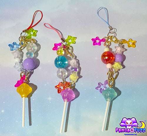 Lollipop and Stars Keychain