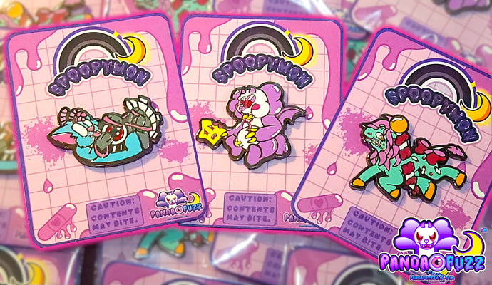 Spoopymon Enamel Pins  Creepy Cute Monster Pins