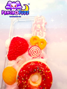 Kawaii Strawberry Doughnut Decoden IPhone 15 Pro Phone Case