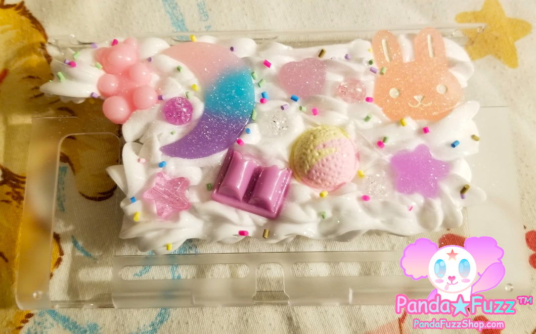 FREE US SHIPPING Ice Cream Bunny Moon Fairy Kei Pastel Full Switch Deco Case