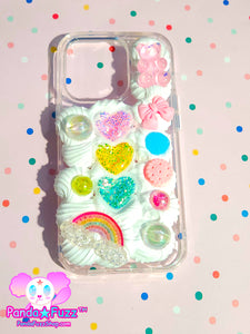 Heart Shaker Pastel Rainbow Gummy Bear Kawaii Iphone 14 Deco Case FREE US SHIPPING