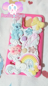 DISCOUNTED READY TO SHIP Kawaii Fairy Kei Rainbow Blue Pony Samsung Galaxy S5 Deco Case